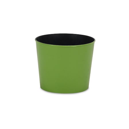 Cheungs 7 in. Round Tapered Recycled Plastic Planter, Lime Green PP-102LM